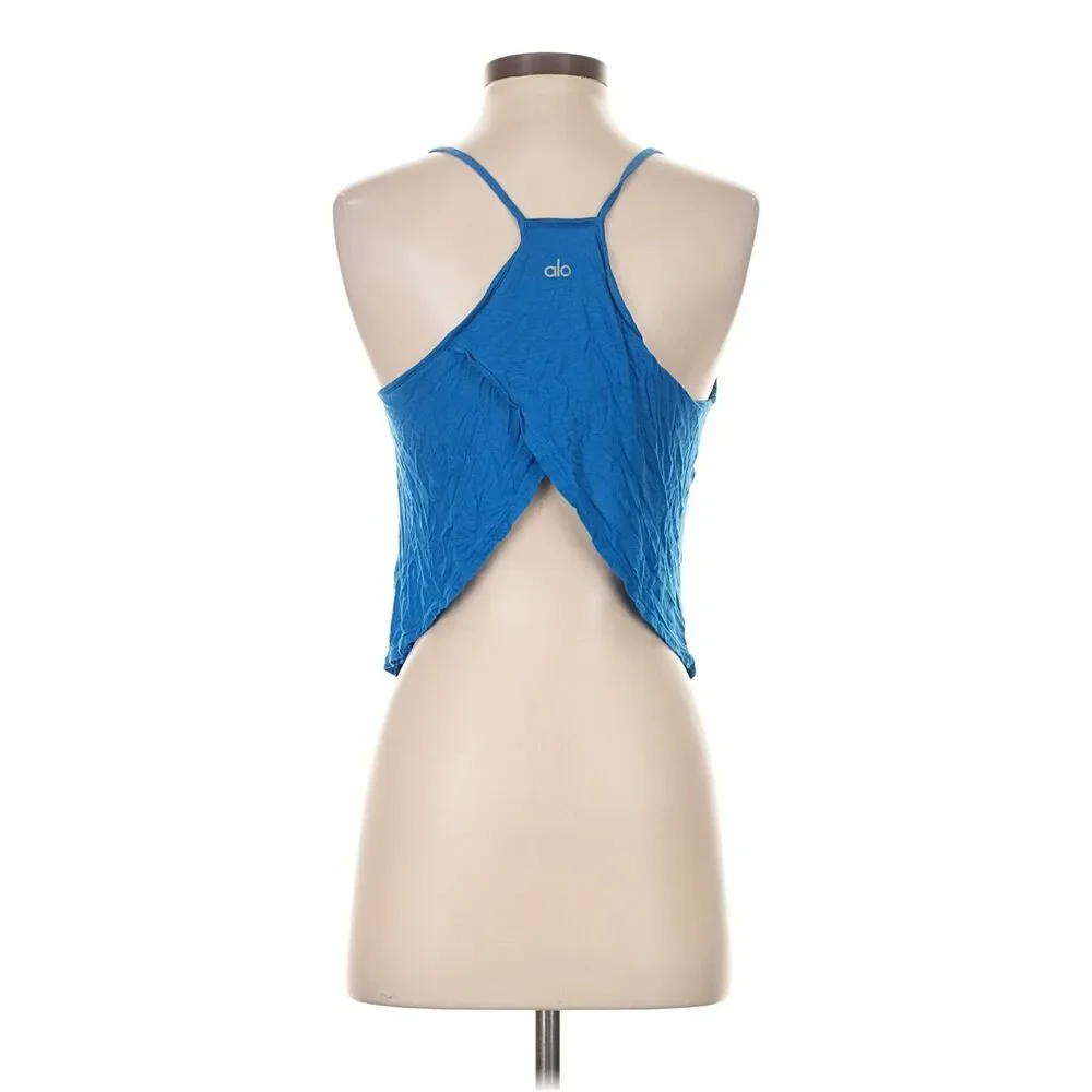 Alo Yoga Blue Open Back Tank Top – Size XS